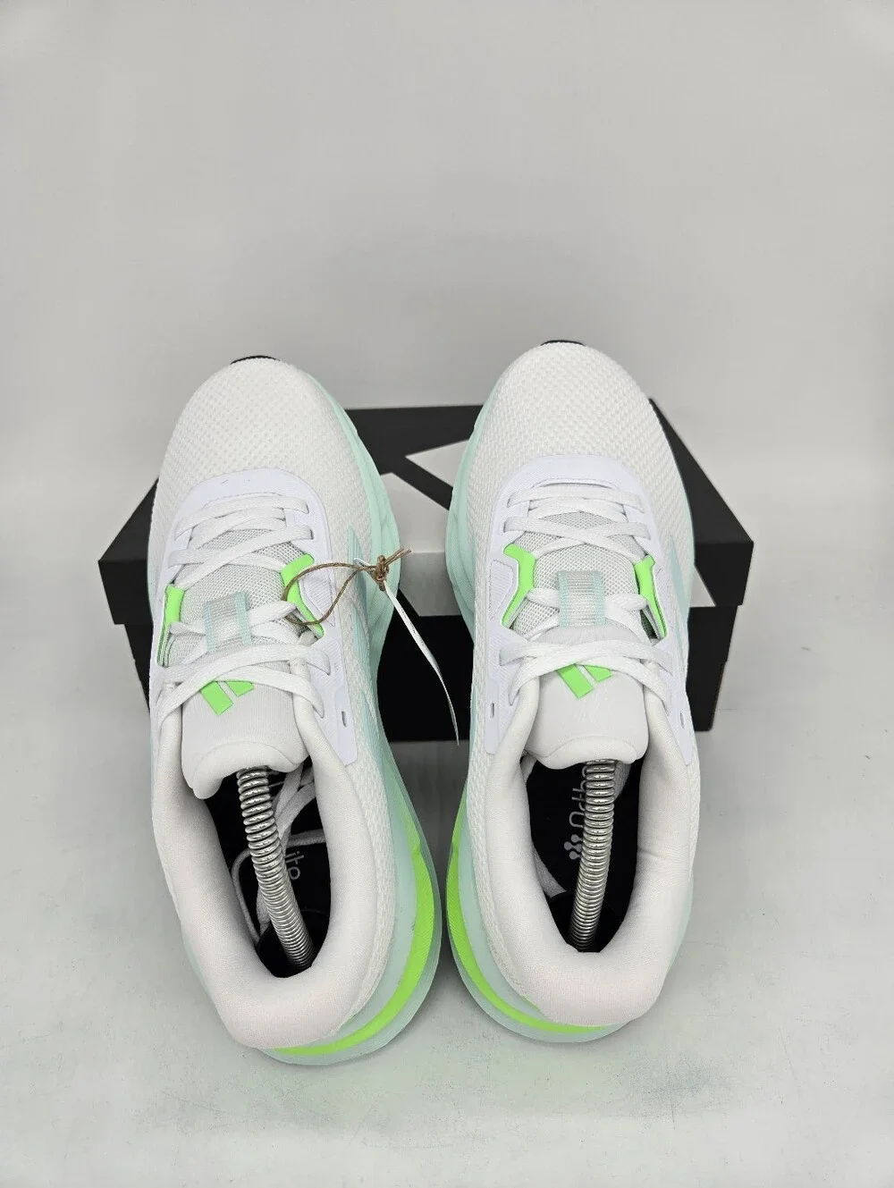 adidas Women's Galaxy 7 JQ2610 Cloud White Halo Mint Lime Running Shoes Size 8